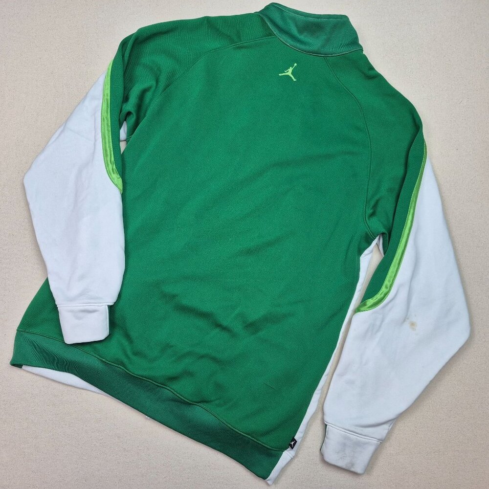 Nike Michael Jordan Warm-Up Basketball Track Jacket Men's Sz L 90's VTG Grn/Wht - Picture 2 of 10